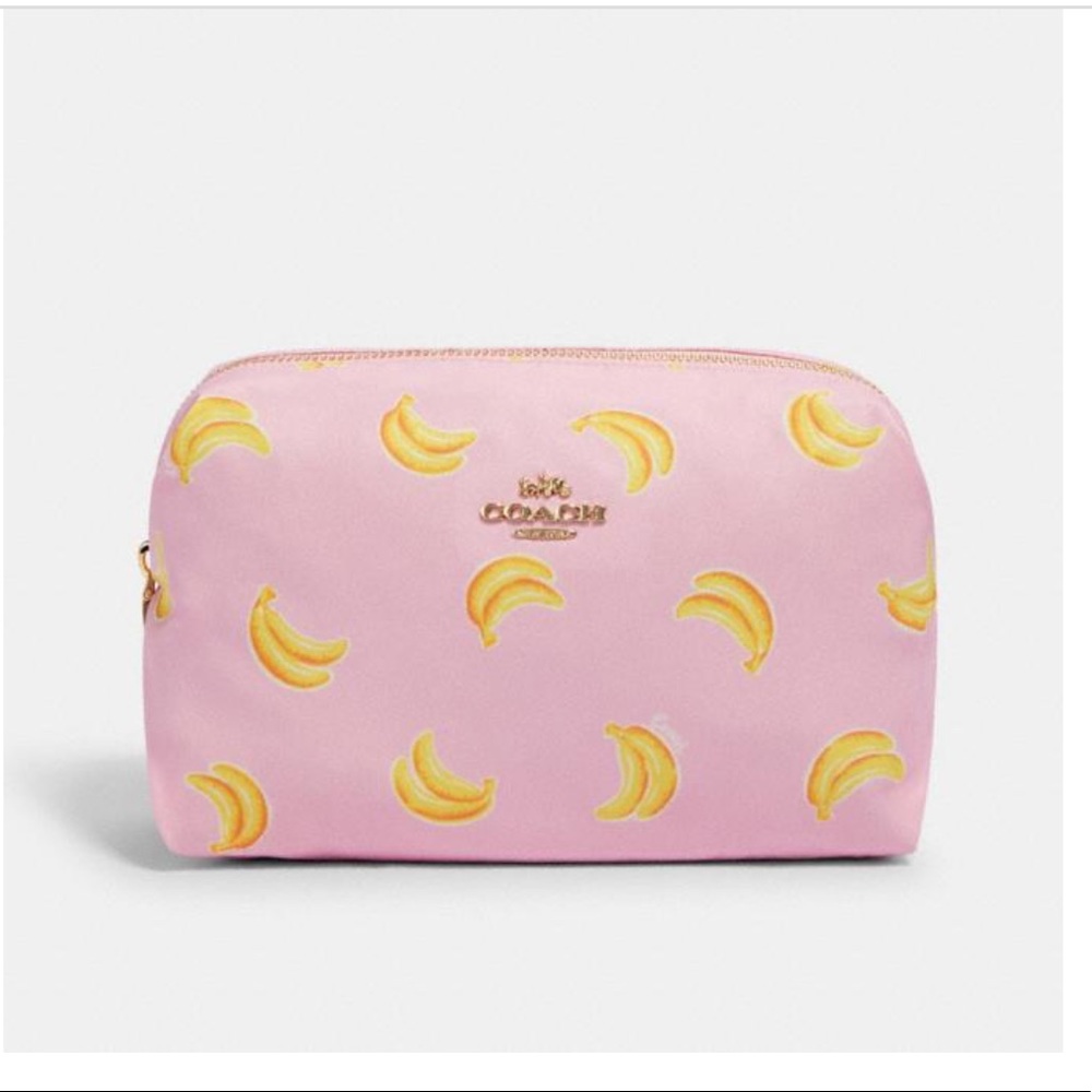 NWT-Coach Large Banana 🍌 print cosmetic case